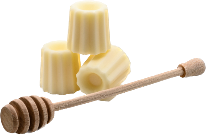 FONDANTS MIEL Fondants parfumés au Miel. Coulées à la main avec de la cire végétale de soja. Parfum de Grasse